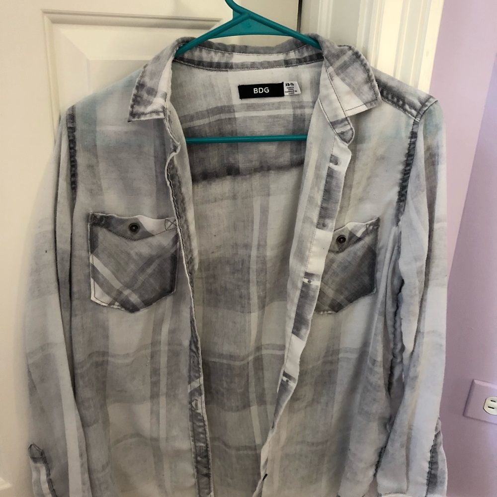 URBAN OUTFITTERS BDG LIGHT GREY FLANNEL WOMENS